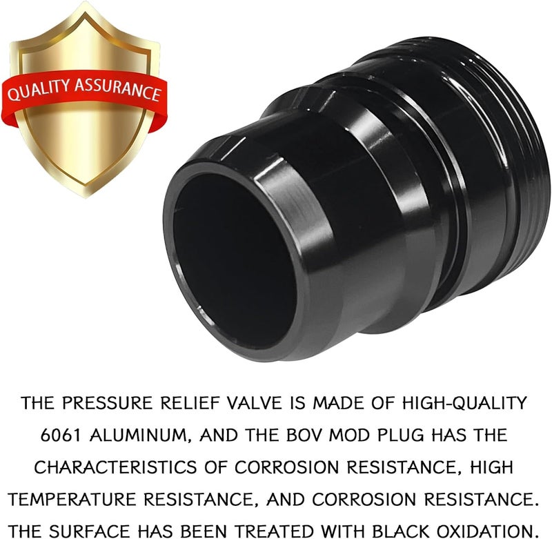 SamWinGear Blow Off Valve for Turbo for Ford 2013-2023 F150 EcoBoost/Raptor 2.7L/3.5L Exhaust Plug Billet Metal Turbo Blow Off Valve Mod Vent to Atmosphere (VTA) Pressure Relief Valves Module Plug - Image 3